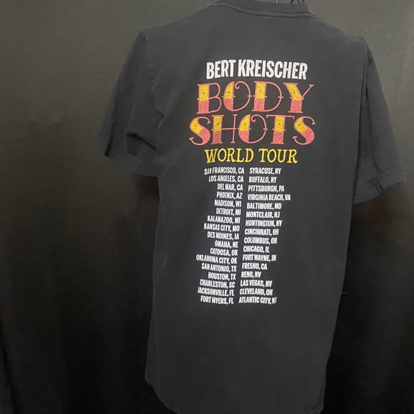 Bert Kreischer Body Shots World Tour T-Shirt Comedy Concert Graphic Tee - Picture 2 of 3